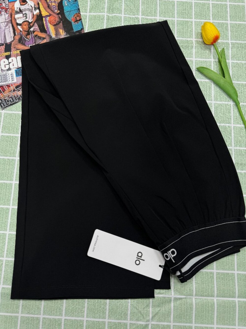 🧇ALO Yoga Suit Up Trouser Black (Regular)🥓Chic Wide Leg Everyday Pants - Picture 7 of 9